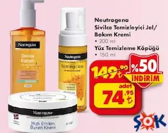 NEUTROGENA SİVİLCE TEMİZLEYİCİ JEL 200 ML / YÜZ TEMİZLEME KÖPÜĞÜ 150 ML